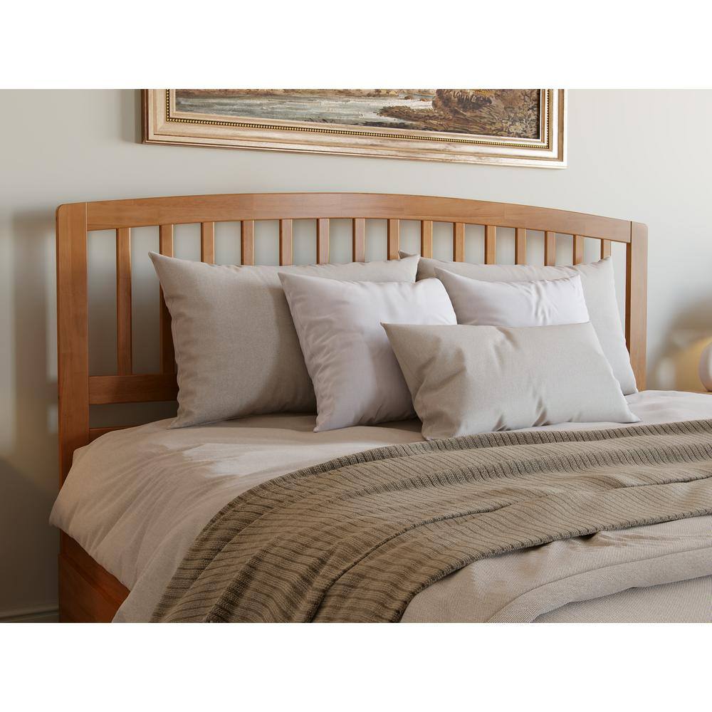 Richmond Light Toffee King Wood Platform Bed with Storage Drawers