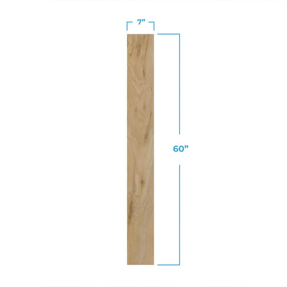 Lively Fallow 7" x 60" Hickory Vinyl Plank Flooring