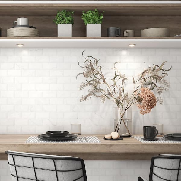 2x4 Subway Ivory Light 11.625 in. x 11.625 in. Textured Matte Porcelain Mosaic Wall and Floor Tile 10.318 sq. ft. /Case