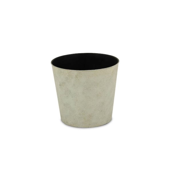 9 in. x 8 in. Gray Indoor/Outdoor Plastic Decorative Pots