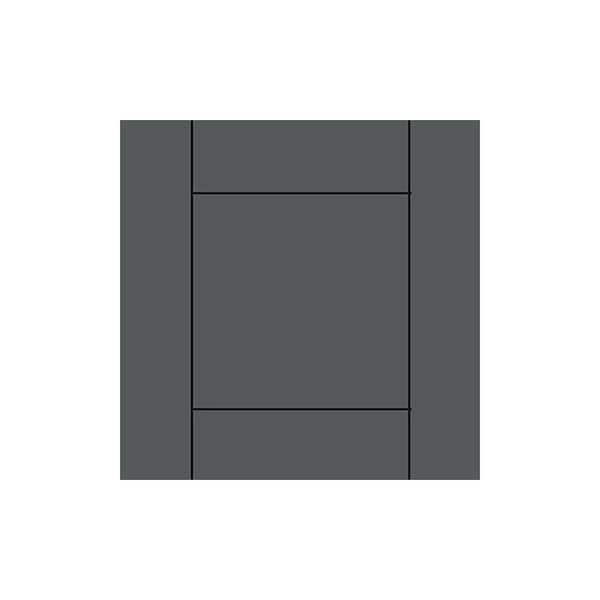 Sanibel 13 in. W x 0.75 in. D x 13 in. H in Wrought Iron Matte Cabinet Door Sample