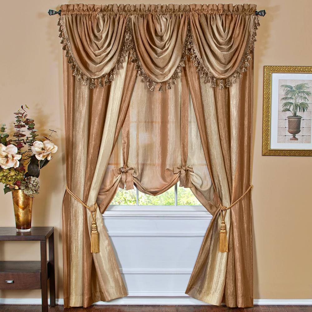 Ombre Sandstone Light-Filtering Polyester Window Panel 50" x 84"