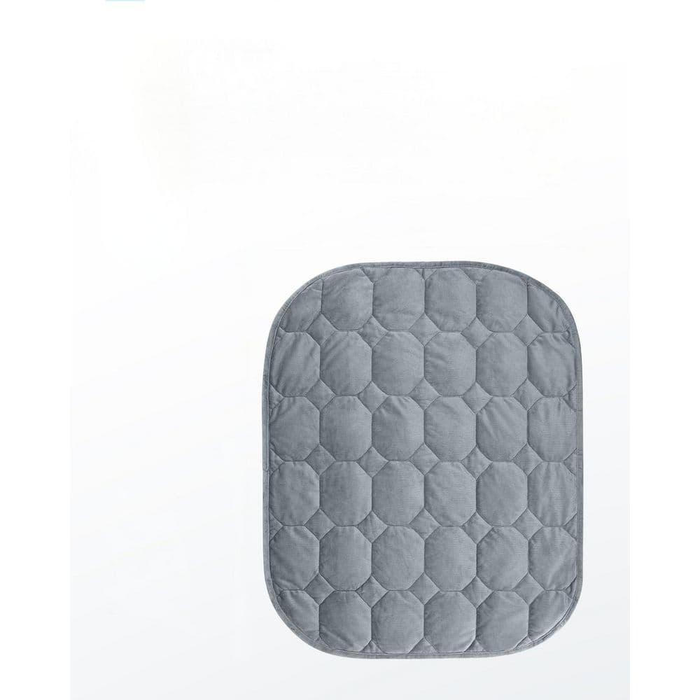 Grey 7.5 lbs. Velvet Weighted Blanket, Small Lap Cozy Luxury Blanket for Re