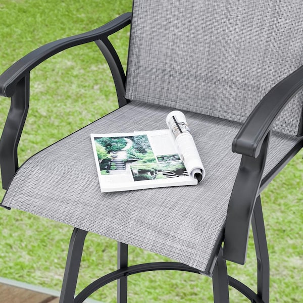 Nuu Garden Swivel Textilene and Iron Metal Outdoor Bar