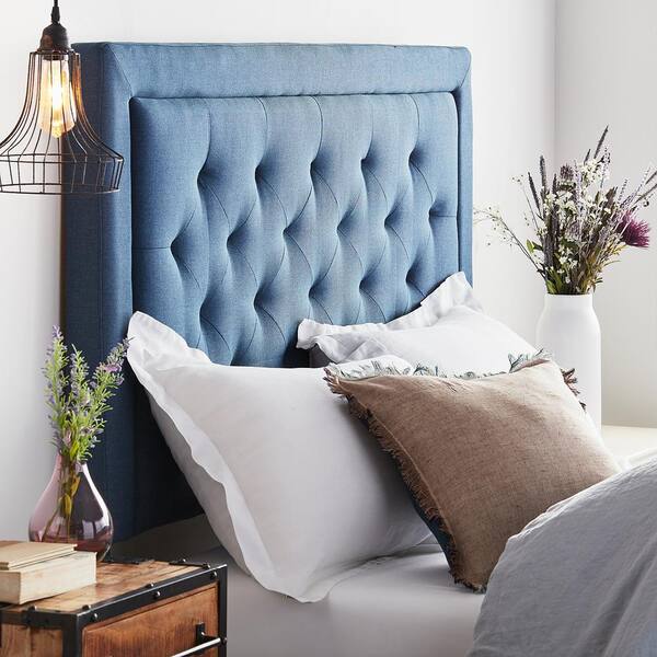 Details about  / Brookside Upolstered Headboard King Size Adjustable Height Wall Mounted Navy