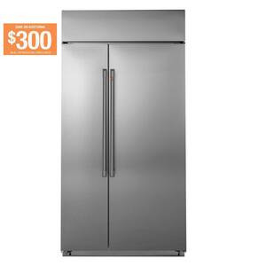 25.2 cu. ft. Smart Built-In Side by Side Refrigerator in Stainless Steel