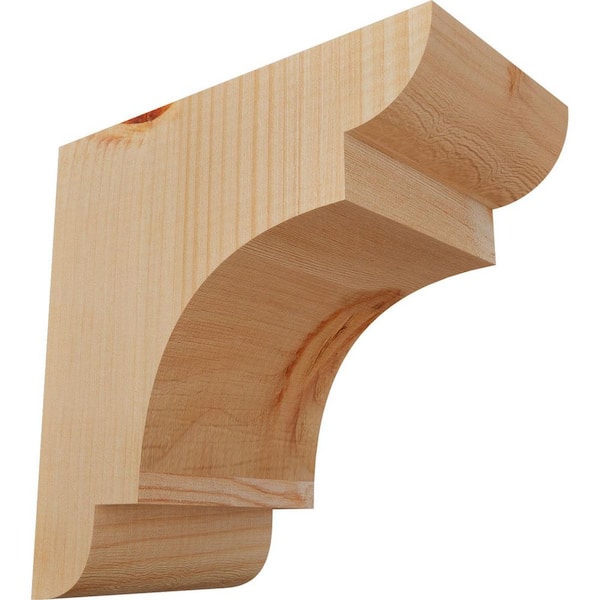 Ekena Millwork 5-1/2 in. x 10 in. x 10 in. Douglas Fir New Brighton Smooth Corbel