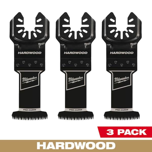 Milwaukee 1-3/8 in. High Carbon Steel Universal Fit Japanese Teeth Hardwood Cutting Multi-Tool Oscillating Blade (3-Pack)