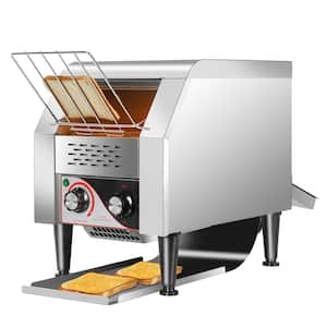1300W Commercial Conveyor Toaster Countertop Stainless Steel Toasters with 7-Speed Options 150 slices/hour