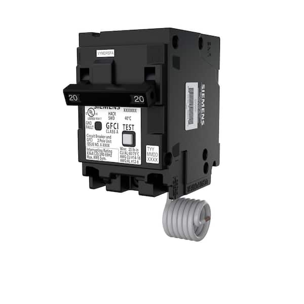 QPFB 20 Amp 2-Pole GFCI Circuit Breaker