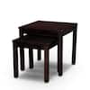 Stella 2-piece Espresso Square Eucalyptus Wood Nesting Tables Set