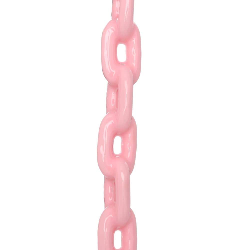 Pink Polymer Full Bucket Toddler Swing with Coated Chains