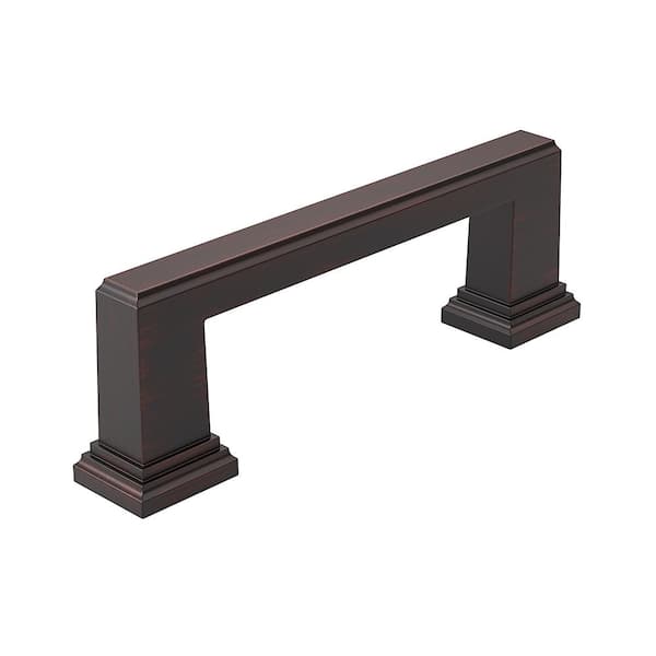 Richelieu Hardware Mirabel Collection 3-3/4 in. (96 mm) Classic Brushed Oil-Rubbed Bronze Rectangular Cabinet Bar Pull