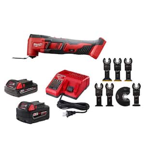 M18 18-Volt Lithium-Ion Starter Kit with One 5.0 Ah & One 2.0 Ah Battery, Charger Multi Tool + OMT 7pc Blade Kit