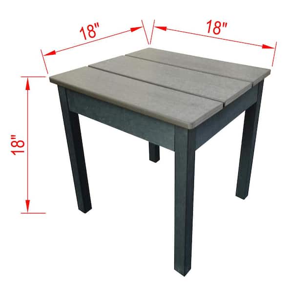 Layton Outdoor All-Weather Polystyrene Wood Side Table