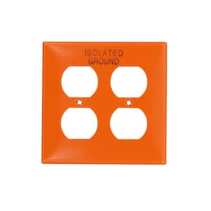 Orange 2-Gang 2 Duplex Wall Plate (1-Pack)