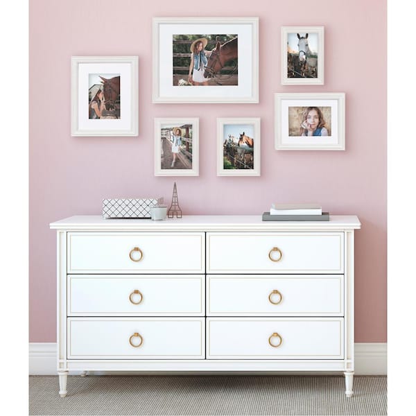 Bordeaux White Picture Frame (Set of 6)
