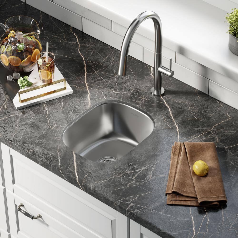 Toulouse 15" Stainless Steel Single Basin Undermount Kitchen Sink
