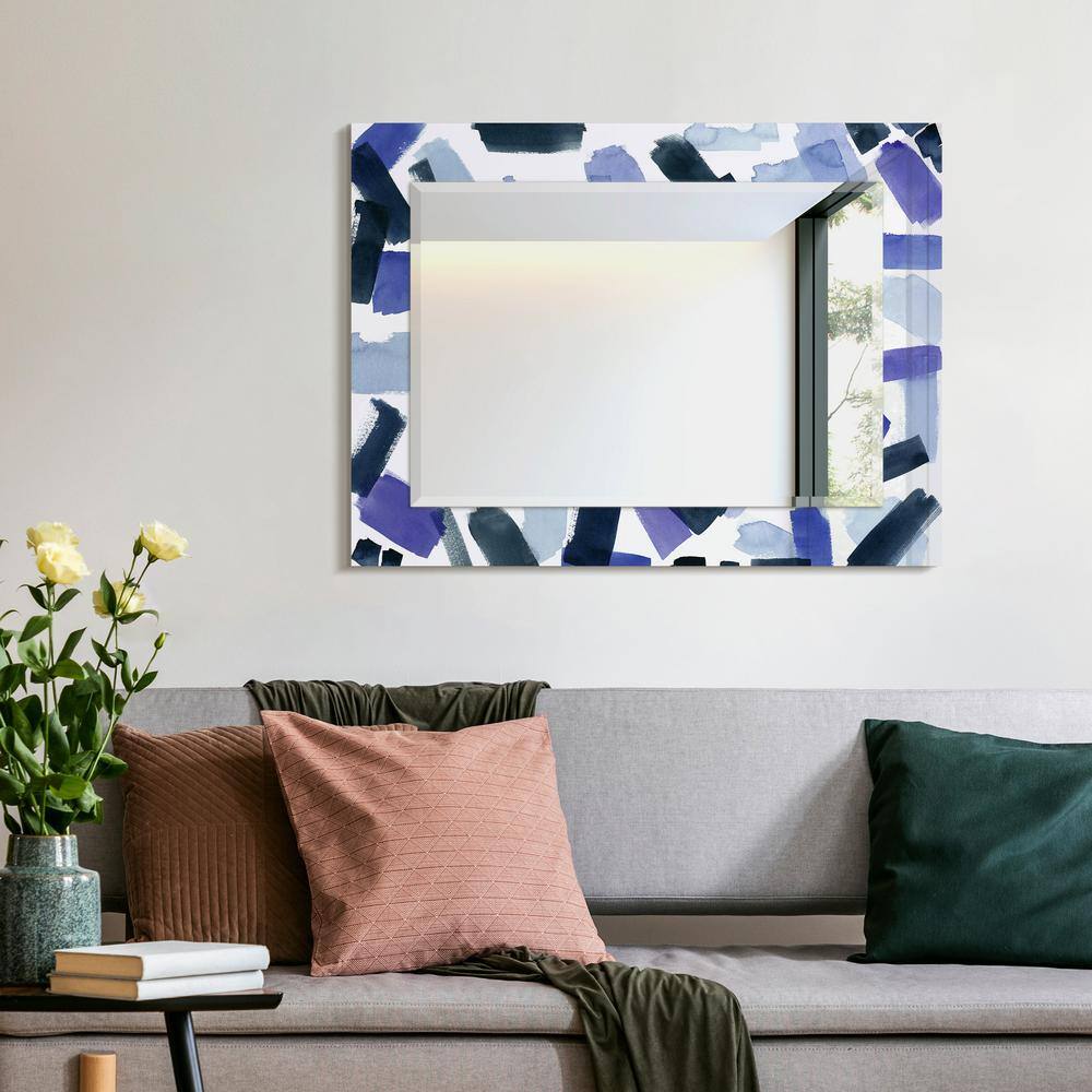 Elegance Unveiled 30x40 Frameless Beveled Art Glass Mirror