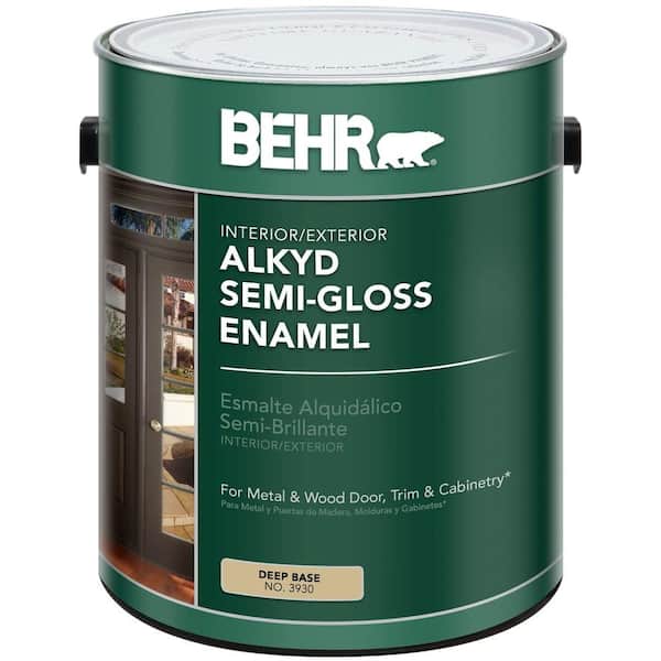BEHR 1 gal. Deep Base Urethane Alkyd Semi-Gloss Enamel Alkyd Interior/Exterior Paint
