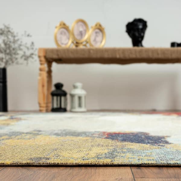 24-Seven by N Natori 2 ft. x 3 ft. Multi-Color Area Rug