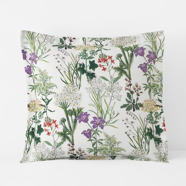 The Company Store Company Cotton Timeless Garden Ivory Multi Euro Sateen Sham