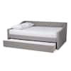 Baxton Studio Haylie Light Gray Queen Trundle Daybed 158-9677-HD - The ...