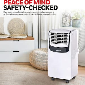 10,000 BTU Portable Air Conditioner Cools 450 Sq. Ft. with Dehumidifier and Fan in White