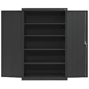 Elite Series 46 in. W x 72 in. H x 24 in. D 22-Gauge 5-Shelf Steel Freestanding Garage Storage Cabinet in Black
