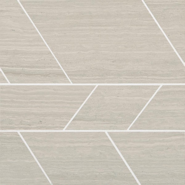 Daltile Premier Elegance Chenille White 12 in. x 12 in. Limestone Mosaic Tile (10 sq. ft./Case)