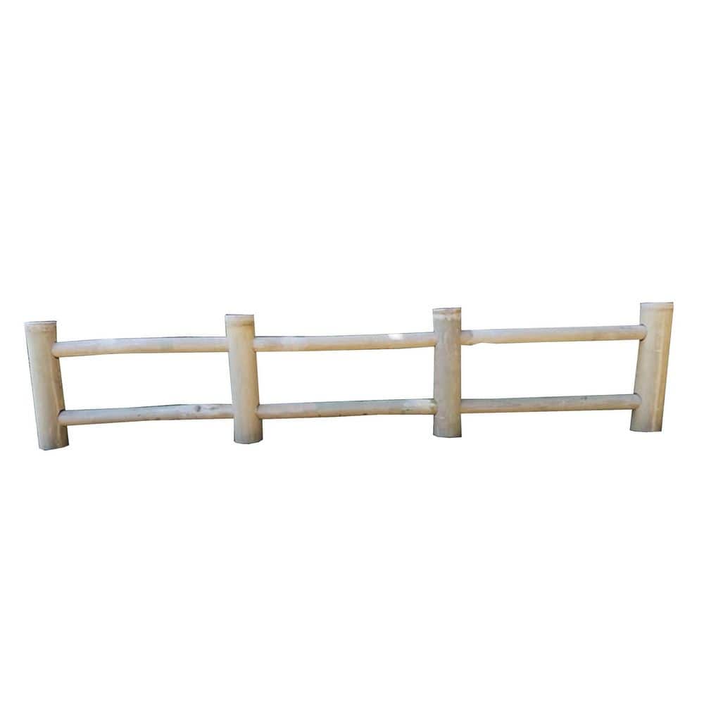 12 In. H x 60 in. L Natural Bamboo No Dig Post and Rail Garden Fence, 1-Piece price history on PriceWatchPro