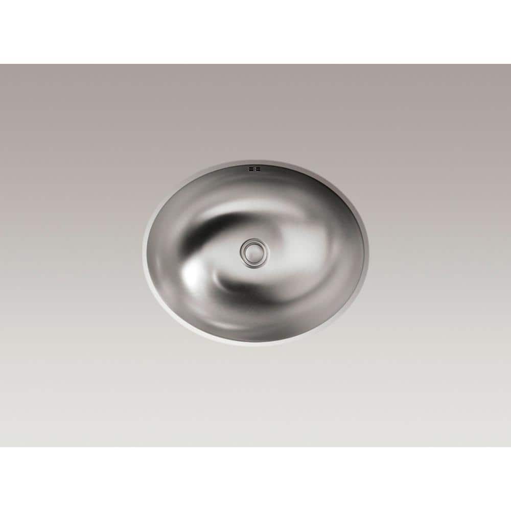 Bachata Luster Stainless Steel Oval Drop-In Bathroom Sink