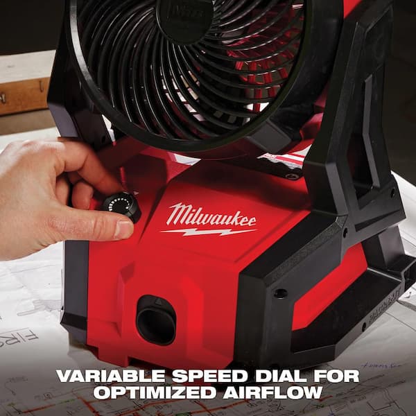 Milwaukee - M18 18-Volt Lithium-Ion Brushless Cordless PACKOUT Jobsite Fan (Tool-Only)