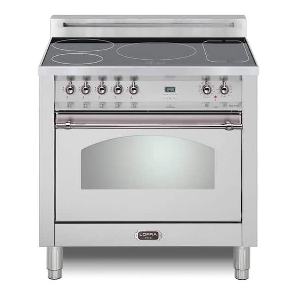 Dolcevita Series 36 in. 5 Elements Built-In Induction Range in Stainless Steel with Chrome Trim