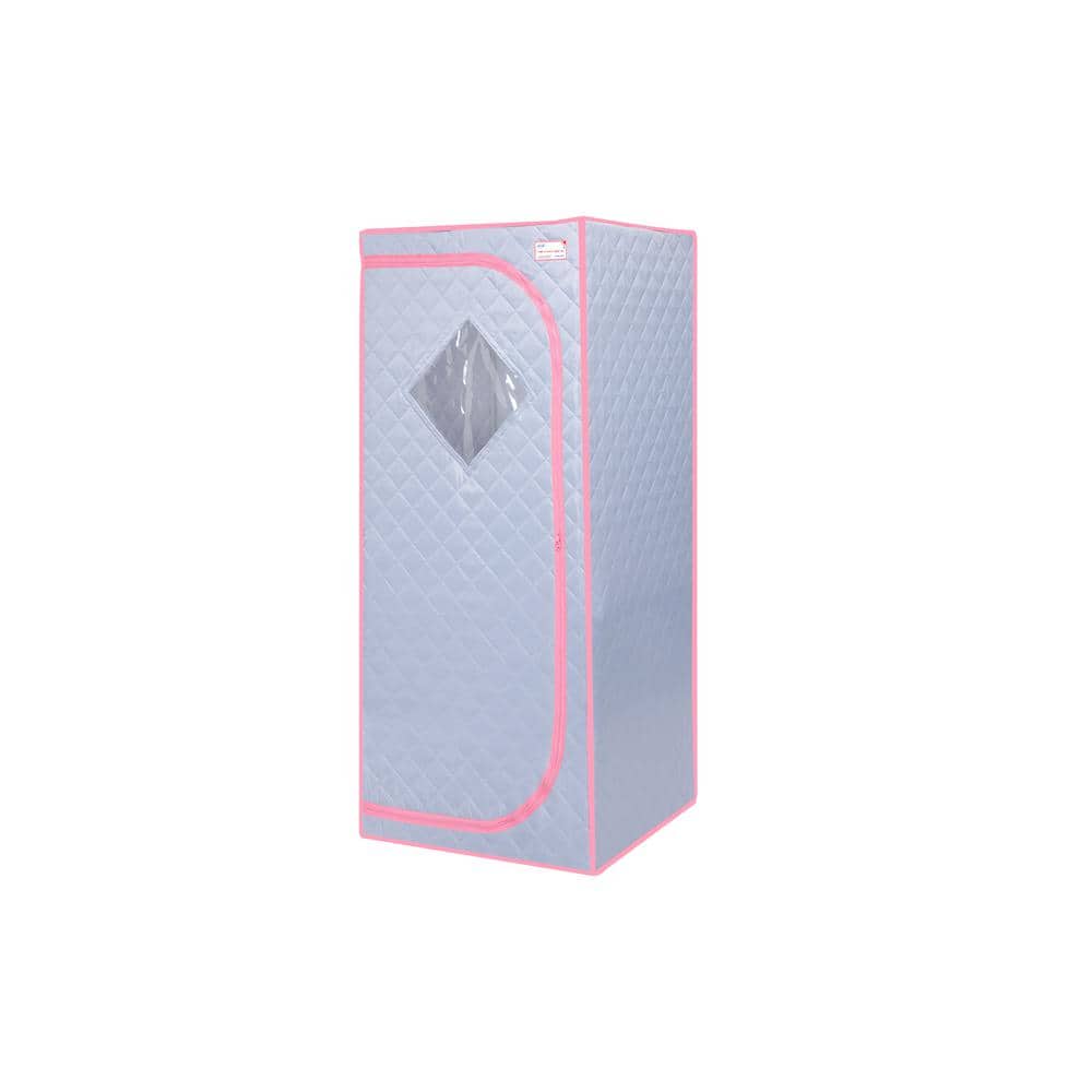 1-Person Gray Full Size Infrared Portable Sauna with Foldable Chair