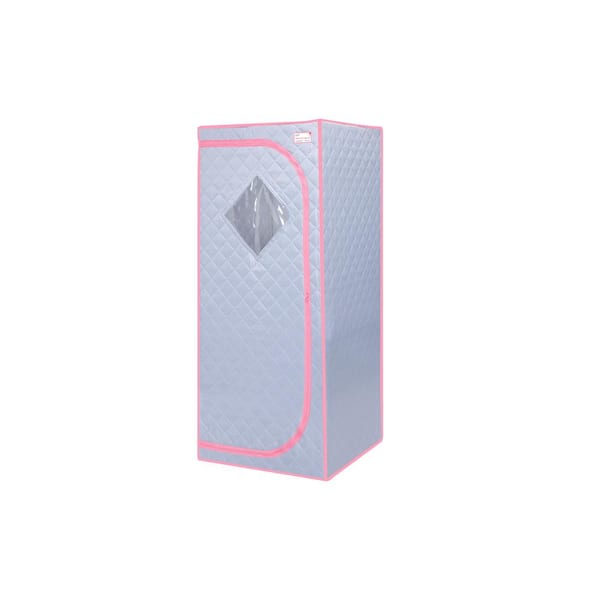 1-Person Gray Full Size Infrared Portable Sauna with Foldable Chair