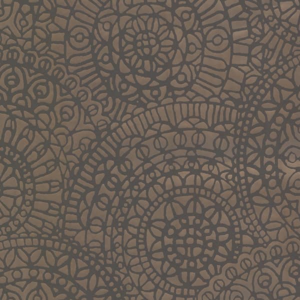 EIJFFINGER Brown Lacey Suzani Strippable Wallpaper (Covers 56.4 Sq. Ft.)