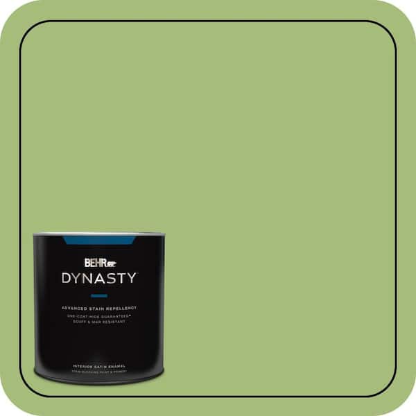 BEHR DYNASTY 1 qt. #P370-5 Lazy Caterpillar Satin Enamel Interior Stain-Blocking Paint and Primer