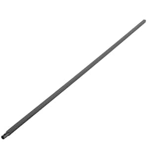 Stair Parts 44 in. x 1/2 in. Matte Black Plain Iron Baluster