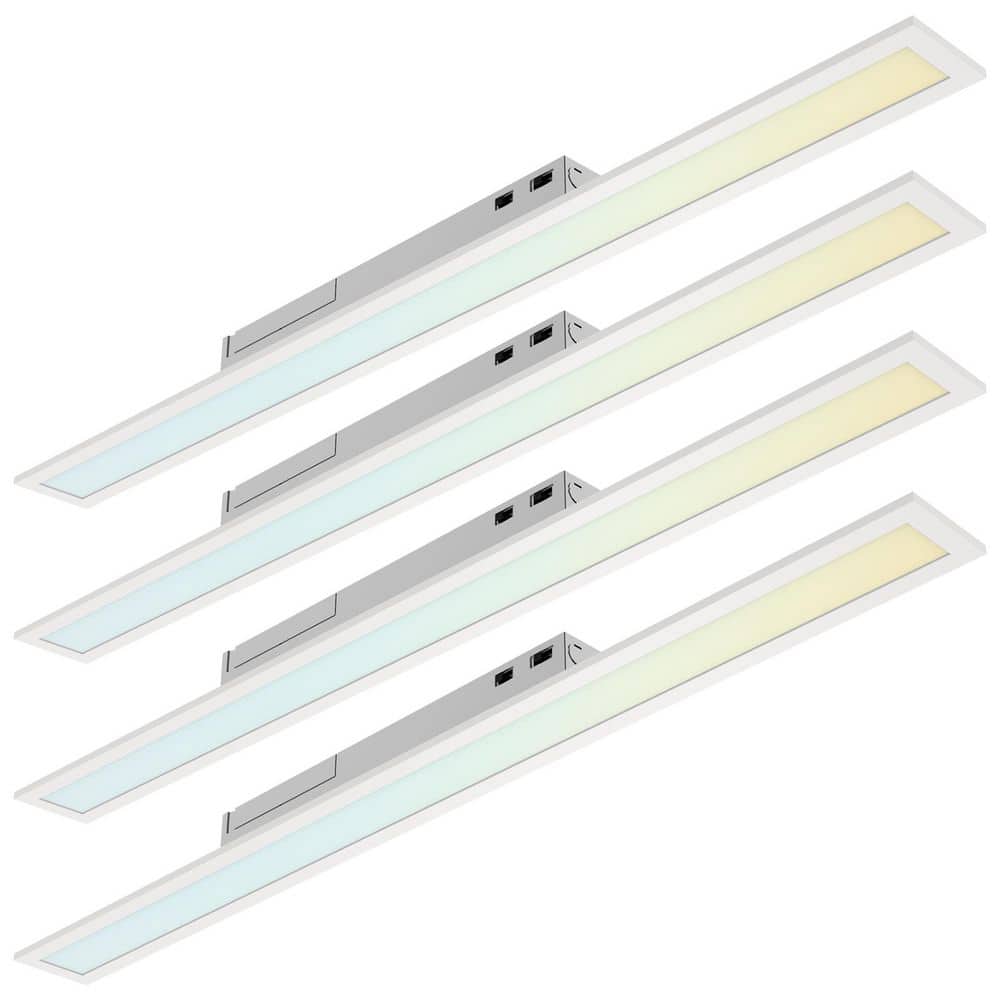 40-Watt 4FT x 4IN Integrated LED Recessed Backlit LED Panel Light, 4CCT, Up to 4400LM Dimmable 120-277V UL Listed 4 Pack price history on PriceWatchPro