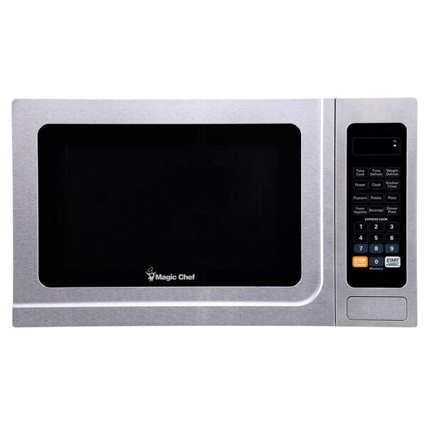 Magic Chef 1.3 cu. ft. Countertop Microwave in Stainless and Black