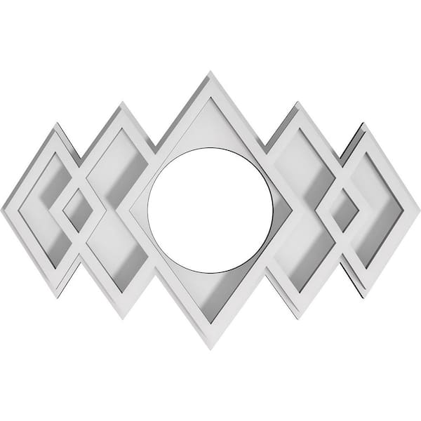 Ekena Millwork 1 in. P X 10 in. W X 6-5/8 in. H X 3 in. ID Zoe Architectural Grade PVC Contemporary Ceiling Medallion