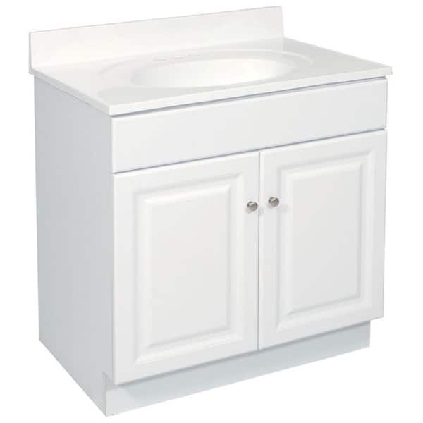 Design House Wyndham 30 in. W x 21 in. D Vanity Cabinet Only in White Semi-Gloss