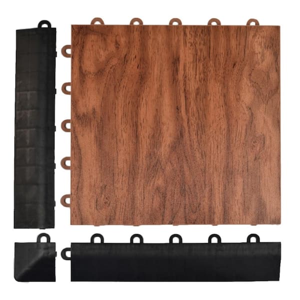 Greatmats Max Tile 12 in. x 12 in. x 5/8 in. Dark Oak Vinyl Interlocking Raised Modular Floor Tile (Case of 26) Greatmats Max Tile 12 in. x 12 in. x 5/8 in. Dark Oak Vinyl Interlocking Raised Modular Floor Tile (Case of 26)