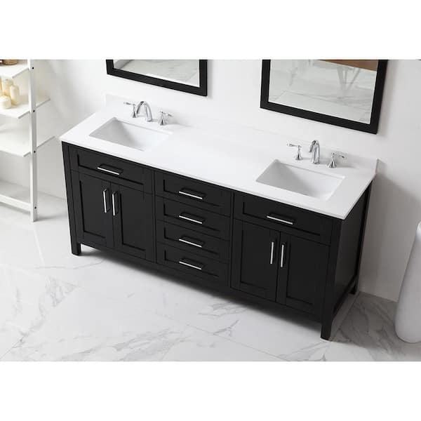 Ove Decors Tahoe 72 In W Double Sink, 72 Inch Double Sink Vanity Top Only