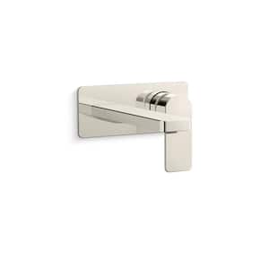 Parallel Wall Mount Single Handle Bathroom Sink Faucet 1.2 GPM in Vibrant Polished Nickel