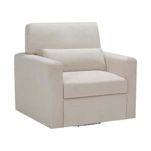 Pegosa Beige Boucle Swivel Arm Chair