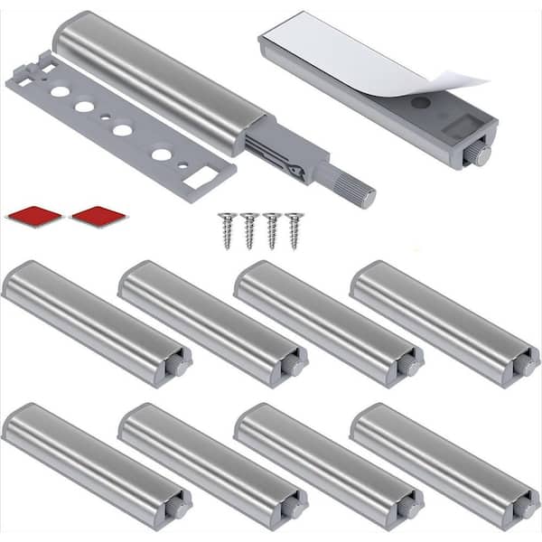 10-Pack Magnetic Push Latches, Push to Open Cabinet Hardware for Drawer Closure Push Catch