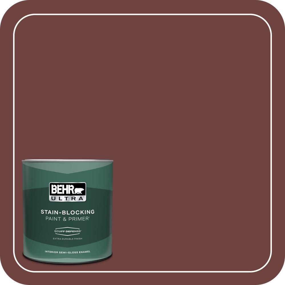 1 qt. #ICC-82 Library Red Extra Durable Semi-Gloss Enamel Interior Paint & Primer price history on PriceWatchPro