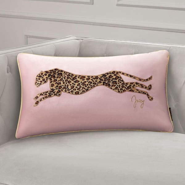 JUICY COUTURE Velvet Cheetah Blush Animal Print Embroidered